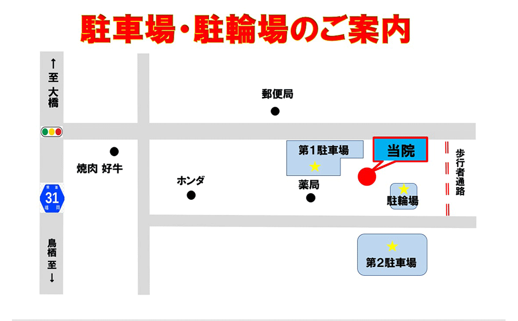 駐車場・駐輪場のご案内イラストマップ